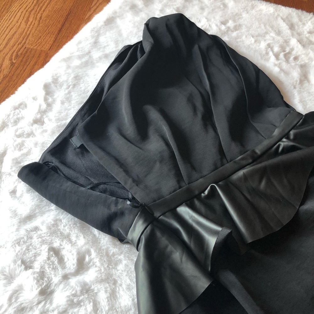 Women's one shoulder black ruffle mini dress size M - Picture 11 of 11